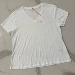 Quince NWT Cotton Modal V-Neck Tee Basic T-Shirt Womens XL White Minimalist Soft Photo 4