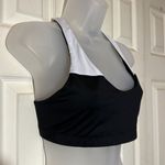 Victoria's Secret  Sport Black and Silver Halter Top Racerback Sports Bra M Photo 2