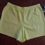 DSG Fleece Shorts Women's Plus 1X Lime Boyfriend 5" Midrise Pockets New Yellow Photo 1