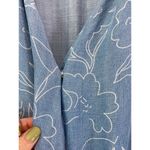 Cloth & Stone Anthropologie Chambray Floral Long Sleeve Faux Wrap Romper Size M Photo 5