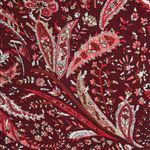 Old Navy  Maroon Paisley V-Neck Long Sleeve Mesh Top Lettuce Edge Photo 3