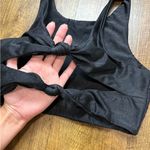 Beach Riot  Sports Bra Top Sz Medium Black Shimmer Sparkle Twist Knot Open Back Photo 11
