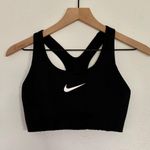 Nike Swoosh Black Classic Sports Bra Medium Photo 0