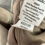 Spanx Stretch Twill Cropped Wide Leg Pull On Pants Tan Taupe Cedar Small Photo 9