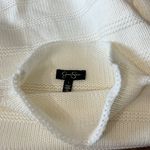 Jessica Simpson Ivory Chunky Knit Funnel Neck Bell Sleeve Sweater Size Large Photo 7