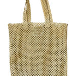Jean Paul Gaultier Parfums Sparkling Straw Tote Bag Handbag Gold Photo 0