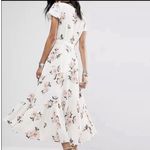 Free People  All I Got Floral‎ Maxi Dress V Neck Short Sleeve Tie Waist Boho Photo 1