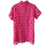 Umgee USA NWT Pink Floral Lace Mini Dress Short Sleeve Shirt Dress Womens Small Photo 4