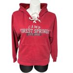 Artisans Womens Hoodie Hooded Pullover Sweatshirt Camp Forest Springs Red Medium Photo 1