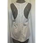 Old Navy  Active Wear Women Tank Top White Black Striped Semi Fitted Racer Back L Photo 2