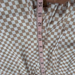 Moodie Checkered Maxi Pants Cream and Brown Size Medium Photo 6