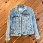 Old Navy  distressed light-wash denim jean jacket Photo 1