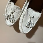 Coach  Norfolk Tassel Loafer Flats 9B‎ Chalk  Leather Studded Driving Mocs U Photo 3