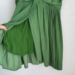 Anthropologie Deep V-Neck Vibrant Green Mini Dress Cocktail Size 4 Photo 6