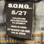 Song Curvy High Rise Skinny Ankle Stretch Denim Distressed Blue Jeans 5 or 27 Size undefined Photo 8