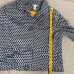 Charter Club Women’s  Blue and White Polka Dot Cotton Jean Jacket Size Large Photo 11