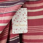 Free People NWT  Portland Striped Pink Off The Shoulder Top Sz Medium Flared Cuff Photo 14