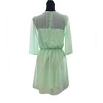Everly Mint green dress ideal for summer with transparent neckline and sleeves Photo 1