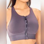Fabletics No-Bounce Sports Bra Women's Small Zip-Up Purple Activewear Running Photo 4