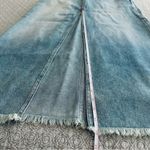 Pilcro Anthropologie  The Madi Front Slit Denim Maxi Skirt Faded Blue Wash Size 6 Photo 13