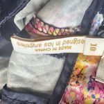 Laundry by Shelli Segal Pants Womens 10 Navy Floral Front Artsy Boho Cottagecore Photo 5