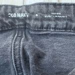 Old Navy Denim Skirt Sz 6 Black Midi Button Down Faded Y2K Casual Skater Punk Photo 5