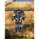 Shannon‎ Marie Black White Hawaiian Hibiscus Floral Dress Size Medium Summer Photo 5