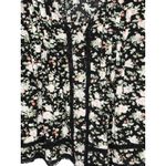 Anthropologie Maeve Celyn Floral Lace Trim Peasant Top Women Size 10 Black White Photo 4