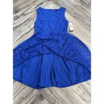 City Studio Juniors Lace Trim Mini Fit & Flare Dress Size 3 Bright Royal Blue Photo 11
