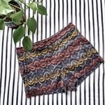 Free People  Linen Blend Tribal Aztec Print Shorts Size 6 Photo 2