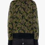 Joie  Flower Women’s Black & Tan Wool Crewneck Sweater Size Small Photo 2