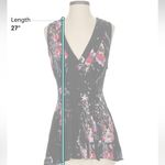 Free People  Black Floral Mini Dress Photo 4