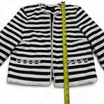 Metaphor Black & White Striped Tweed Blazer Photo 1