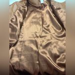 Chico's Faux Leather Tan Brown Zip Up Jacket Blazer Size 3/ XL Moto Photo 2