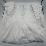 Anthropologie ruffle mini dress with lace Photo 4