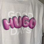 HUGO White shirt Short Sleeve Tee with Graphic Detail new small unisex Photo 7