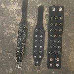 3 PCs Gothic PU leather Spiked Studded Bracelets Photo 1