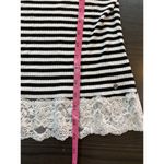 Ralph Lauren Denim & Supply  Womens Top XL Black Striped Lace Hem Preppy Nautical Photo 9