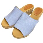 Matt Bernson Espadrille Sandal Light Blue Size 9 Slide On Summer Shoes Photo 0