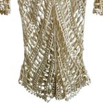 Poetry  Open Knit Crochet Top 3/4 Sleeve Boho Hippie Beach Festival Size M/L Photo 5