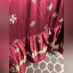 Shyanne Burgandy Maroon Western Southwestern Patterned Long Sleeve Dress XL Photo 4