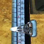 Natural Jade Sterling Silver Ring Discounted Size 9 White Photo 5