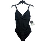 Calvin Klein V-neck Twist Front Tummy Control One Piece Swimsuit 8 M Photo 1