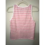 Barbie Tank Top Size Large Juniors Pink White Stripe Graphic Cotton Sleeveless Photo 2