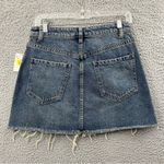 We The Free People Zip It Up Mini Skirt Denim Jean Y2K Casual Festival Preppy 25 Photo 1