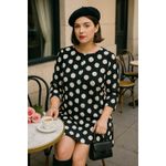 Banana Republic Mod Retro Black White Dot Shift Dress Minimalist Chic Sz 12 Photo 1