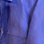 Robbie Bee  100% Silk Small Longsleeve Button Down Top Collar Purple‎ Pocket Photo 2