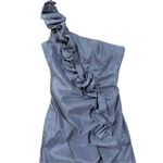 Adrianna Papell Hailey Logan by  One Shoulder Ruffled Lined Dress Periwinkle Purp Photo 4