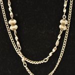Unique Vintage Vintage 36 inch Single Strand Chain Link Metal Beads Necklace Photo 1