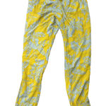 H&M Womens Casual Pants Size US 2 Yellow Floral Wide Leg Elastic Waist Boho Vacation Photo 0
